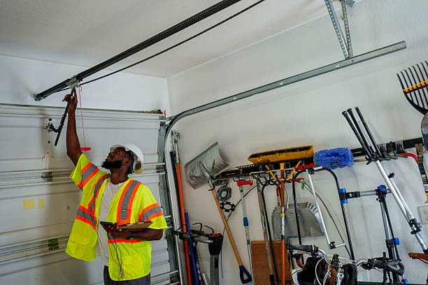 Professional Garage Door Panel Replacement technician working in Senoia, GA